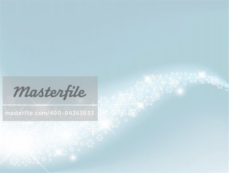 Light Blue Abstract Christmas background with white snowflakes