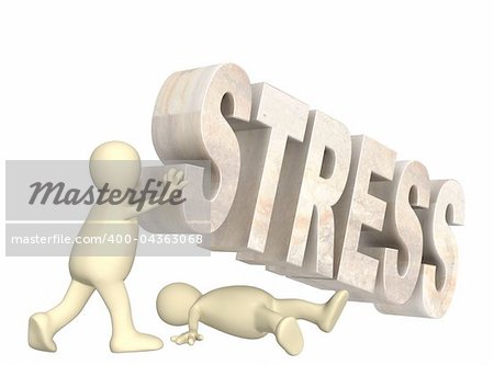 Conceptual image - hostage of the stress