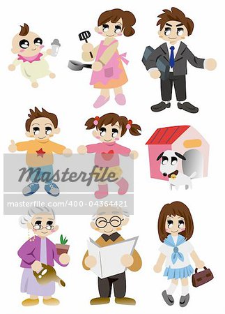 cartoon family icon