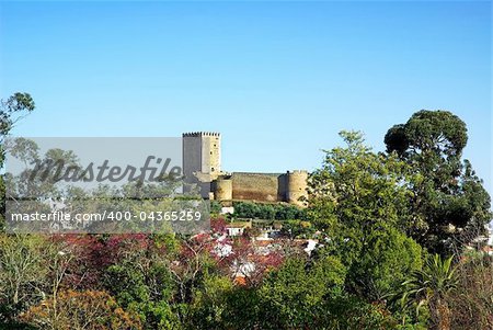 Landscape of portel castle, alentejo region, Portugal.