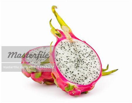 Pink pitahaya isolated on a white background