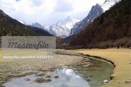 Landscapes of Snow mountains in Daocheng,Sichuan Province, China