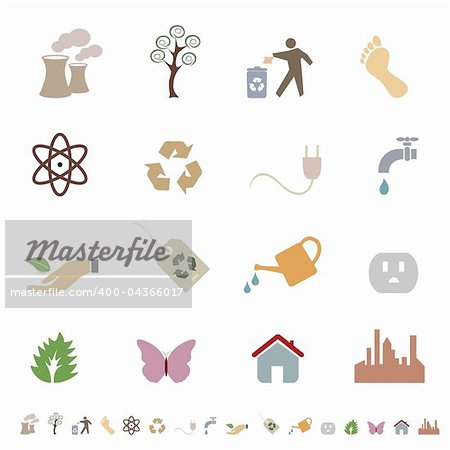 Environment and eco friendly icon set
