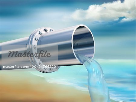 Illustration of a water pipe providing clean drinking water