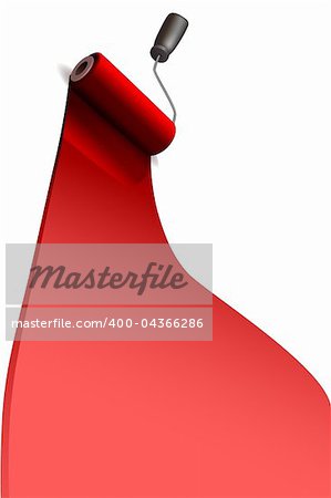 illustration of paint roller on white background