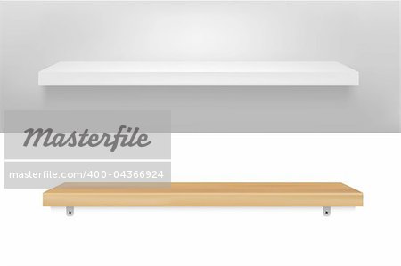 2 Empty Shelf, Vector Illustration