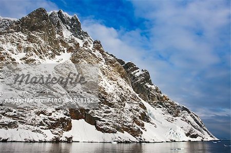 Beautiful snow-capped mountains in Antarctica