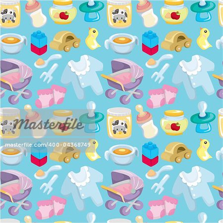 cartoon baby good seamless pattern