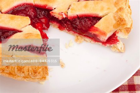 American pie cherry filling - a traditional dessert.