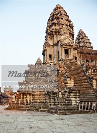 photo Angkor Wat - ancient Khmer temple in Cambodia. UNESCO world heritage site