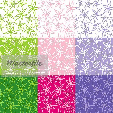 Seamless pattern from leaves of different colors