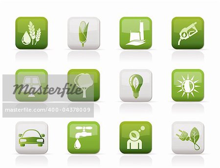 Ecology, environment and nature icons - vector illustration
