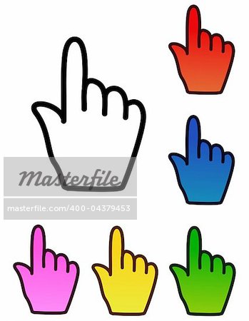 Vector illustration of a Hand cursor