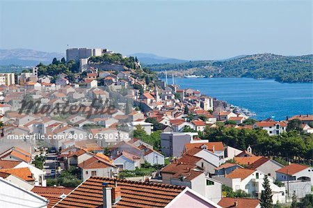 Dalmatian coast from the city of Sibenik Croatia