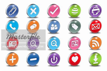 3d vector useful icons for your web site