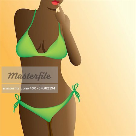 hot woman body in bikini - illustration