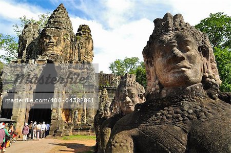 Entrance to Angkor thom at Siem Reap, Cambodia