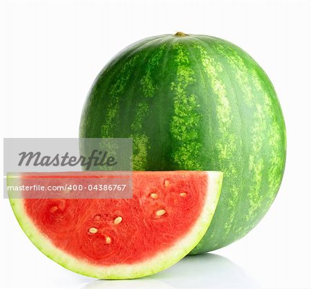 Melon d'eau isolé sur fond blanc