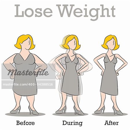 An image of a woman losing weight.