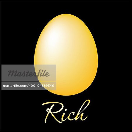 Golden egg - a symbol of wealth, luxury, affluence and stability.