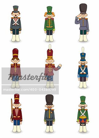 cartoon Toy soldiers icon