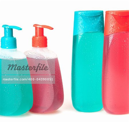 liquid soap, gel, shampoo