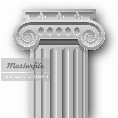 Illustration of a symbol of ancient architecture.