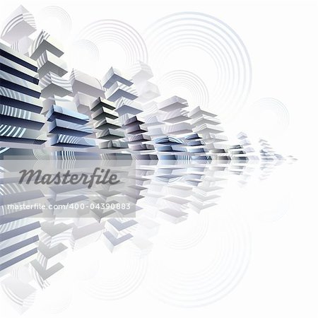 3d urban abstract background, vector city panorama illustration.