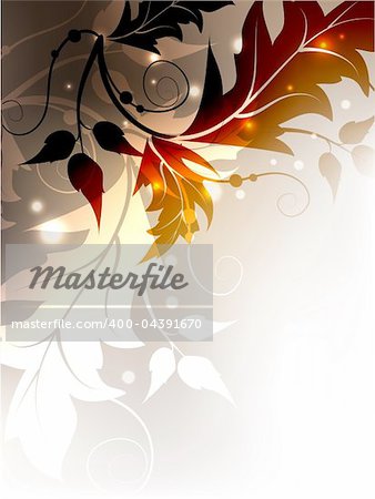 Classic floral shining decorative background.