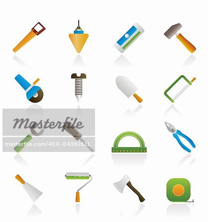 Construction and Building Tools icons - Vector Icon Set