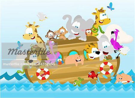 Animals aboard Noah's ark