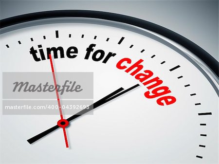 An image of a nice clock with time for change