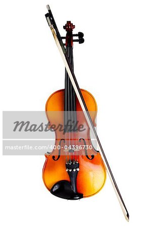 Violin isolated on white background.