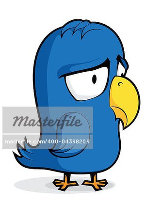 cute vector parrot on white background