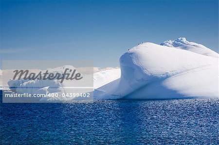 Antarctic iceberg in the snow