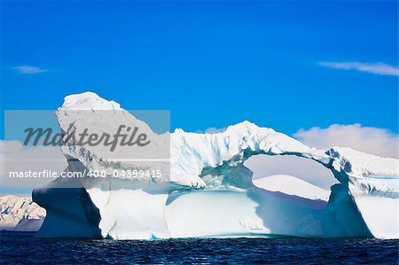 Antarctic Glacier with icicles