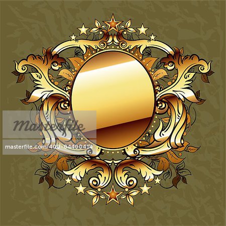 ornamental shield, this illustration may be useful as designer work