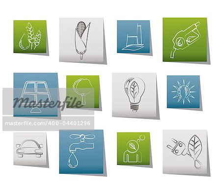 Ecology, environment and nature icons - vector illustration