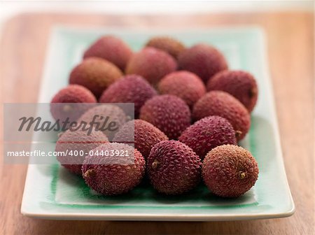 Plate Of Fresh Lychees