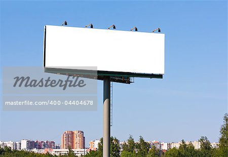Blank billboard over blue sky, put your text here