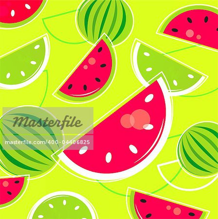 Pink and green Watermelon background. Vector