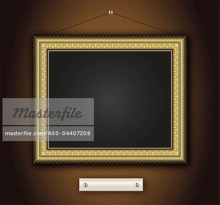 Frame old antique gold Baroque vintage picture classic vector