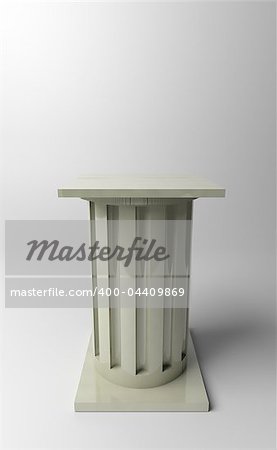 3d rendered pedestal. Put on exhibition your object.