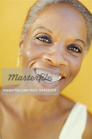 portrait of a joyous African-American woman