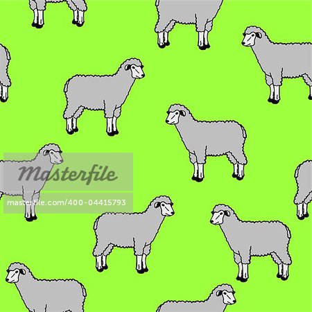 seamless wallpaper with sheep and rams