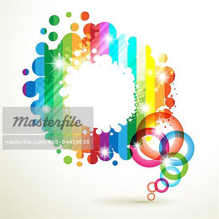 Colorful background with colored circles