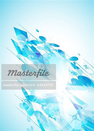 Delicate blue abstract background for stylish business flyer or corporate promotional posters.
