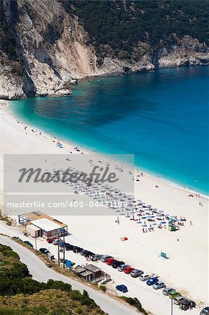 Myrtos beach on Greek island of Kefalonia