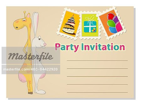 Vector birthday invitation