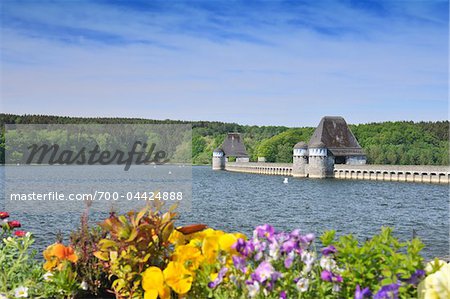 Barrage hydroélectrique, Waterford, Sauerland, Rhénanie du Nord-Westphalie, Allemagne